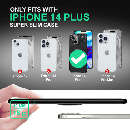 NALIA Ringhülle für iPhone 14 Plus – Ring-Ständer 360° & für Magnet-Halter – GRIP360 (Mattiertes Silikon Case) – Marke aus Berlin