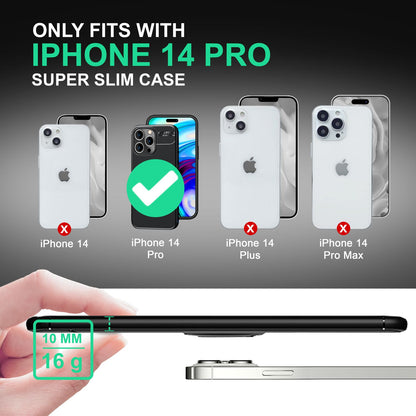 NALIA Ringhülle für iPhone 14 Pro – Ring-Ständer 360° & für Magnet-Halter – GRIP360 (Mattiertes Silikon Case) – Marke aus Berlin