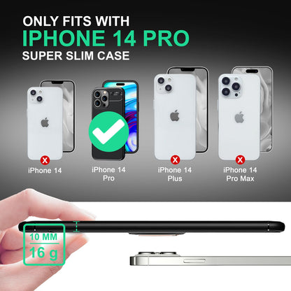 NALIA Ringhülle für iPhone 14 Pro – Ring-Ständer 360° & für Magnet-Halter – GRIP360 (Mattiertes Silikon Case) – Marke aus Berlin