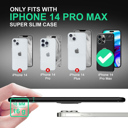 NALIA Ringhülle für iPhone 14 Pro Max – Ring-Ständer 360° & für Magnet-Halter – GRIP360 (Mattiertes Silikon Case) – Marke aus Berlin