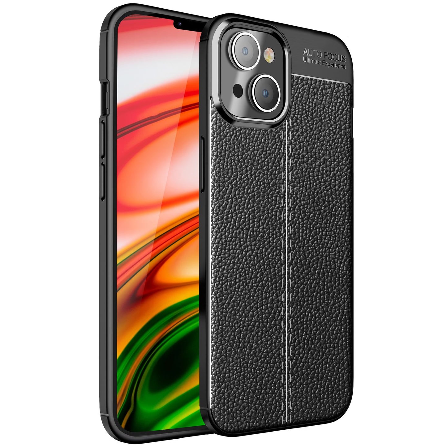 NALIA Leder-Optik Silikon Case für iPhone 14 Plus – Griffig & Matt – BARRON Handyhülle (Anti-Fingerprint, Stoßfest & Robust) – Marke aus Berlin