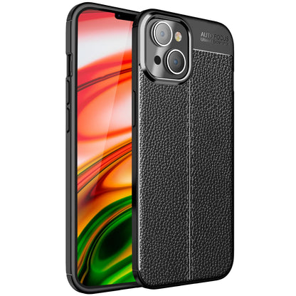 NALIA Leder-Optik Silikon Case für iPhone 14 Plus – Griffig & Matt – BARRON Handyhülle (Anti-Fingerprint, Stoßfest & Robust) – Marke aus Berlin