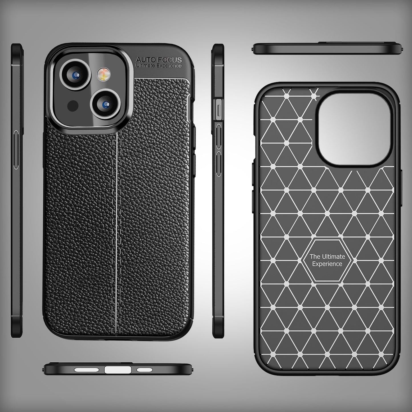 NALIA Leder-Optik Silikon Case für iPhone 14 Plus – Griffig & Matt – BARRON Handyhülle (Anti-Fingerprint, Stoßfest & Robust) – Marke aus Berlin