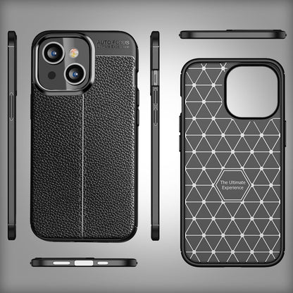 NALIA Leder-Optik Silikon Case für iPhone 14 Plus – Griffig & Matt – BARRON Handyhülle (Anti-Fingerprint, Stoßfest & Robust) – Marke aus Berlin