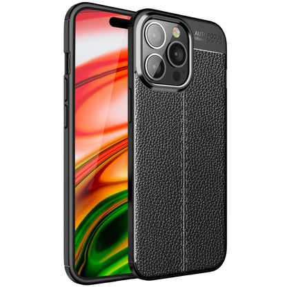 NALIA Leder-Optik Silikon Case für iPhone 14 Pro – Griffig & Matt – BARRON Handyhülle (Anti-Fingerprint, Stoßfest & Robust) – Marke aus Berlin
