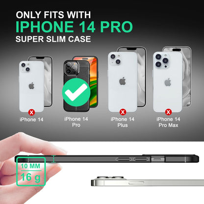 NALIA Leder-Optik Silikon Case für iPhone 14 Pro – Griffig & Matt – BARRON Handyhülle (Anti-Fingerprint, Stoßfest & Robust) – Marke aus Berlin