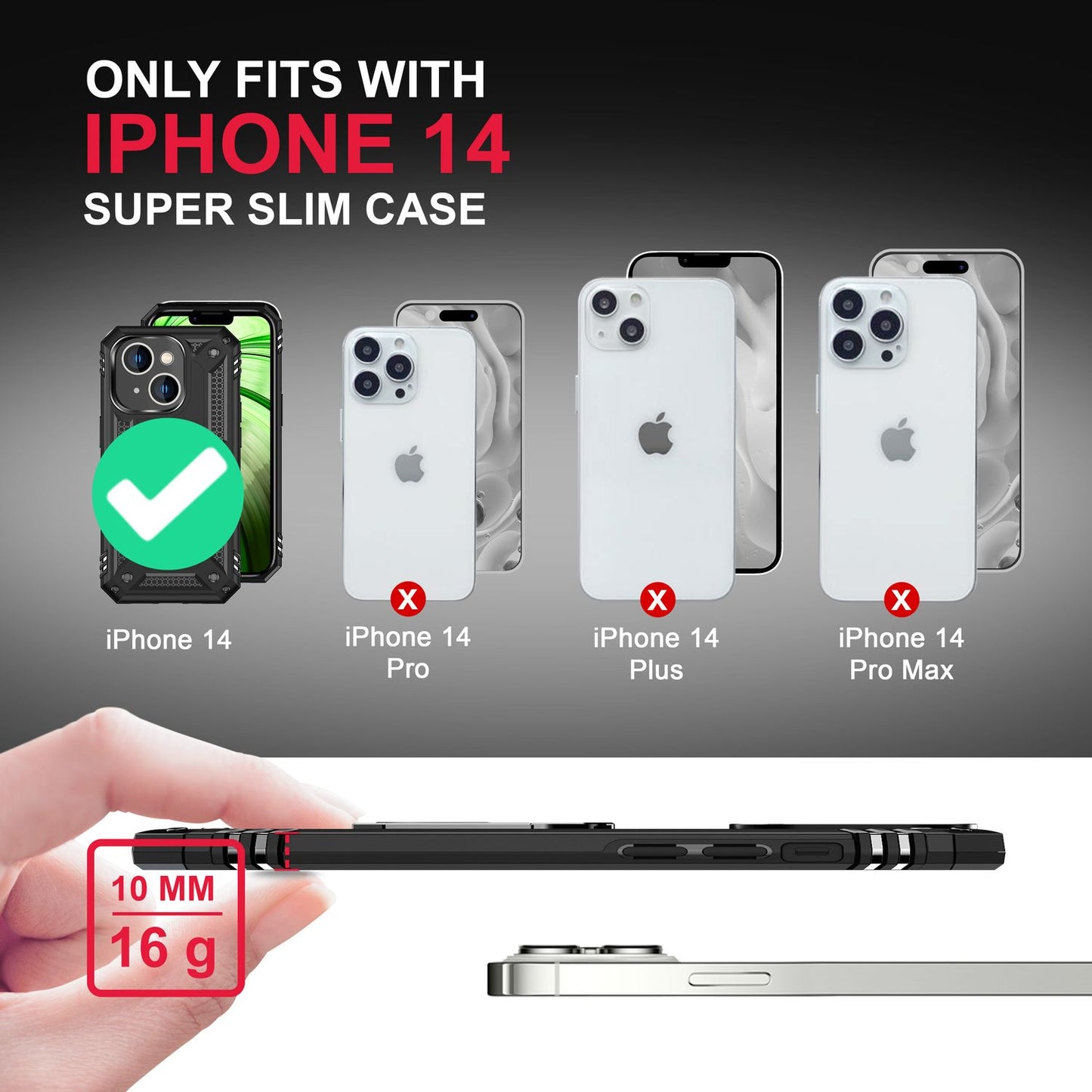 NALIA Panzerhülle für iPhone 14 – Ring-Ständer 360° & Magnet-Halterung Kompatibel – RINGDEFEND (Stoßfestes Outdoor Case) – Marke aus Berlin