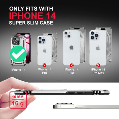 NALIA Panzerhülle für iPhone 14 – Ring-Ständer 360° & Magnet-Halterung Kompatibel – RINGDEFEND (Stoßfestes Outdoor Case) – Marke aus Berlin