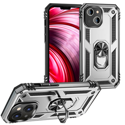 NALIA Panzerhülle für iPhone 14 Plus – Ring-Ständer 360° & Magnet-Halterung Kompatibel – RINGDEFEND (Stoßfestes Outdoor Case) – Marke aus Berlin