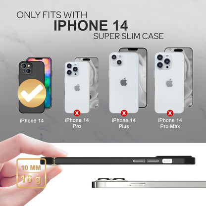 NALIA Ultra Slim Hardcase für iPhone 14 – Anti-Fingerabdruck & 0.5mm Dünn – PUREFIT (Matt & Leicht) – Marke aus Berlin