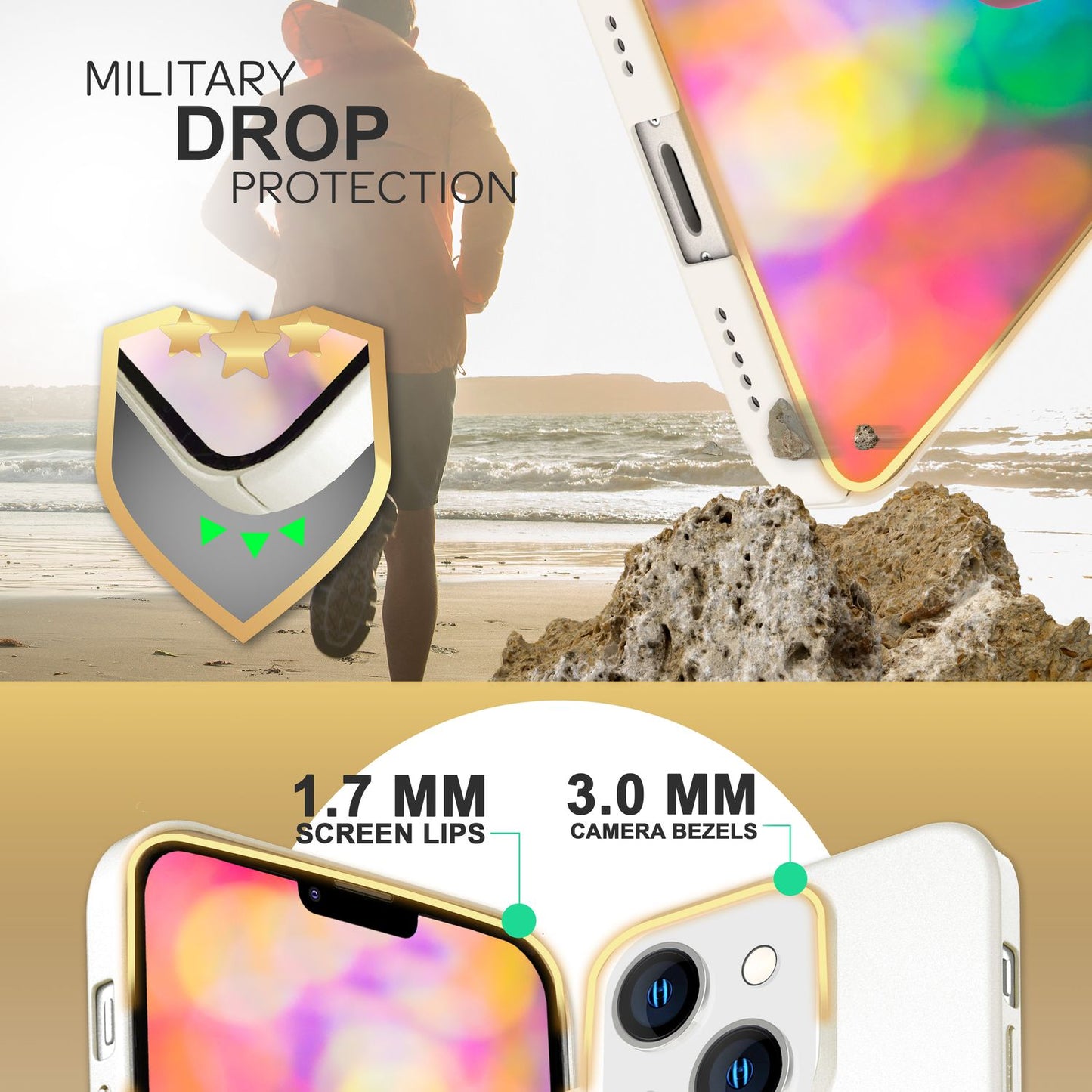 NALIA Ultra Slim Hardcase für iPhone 14 – Anti-Fingerabdruck & 0.5mm Dünn – PUREFIT (Matt & Leicht) – Marke aus Berlin