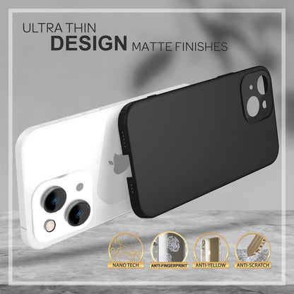 NALIA Ultra Slim Hardcase für iPhone 14 Plus – Anti-Fingerabdruck & 0.5mm Dünn – PUREFIT (Matt & Leicht) – Marke aus Berlin