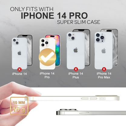 NALIA Ultra Slim Hardcase für iPhone 14 Pro – Anti-Fingerabdruck & 0.5mm Dünn – PUREFIT (Matt & Leicht) – Marke aus Berlin