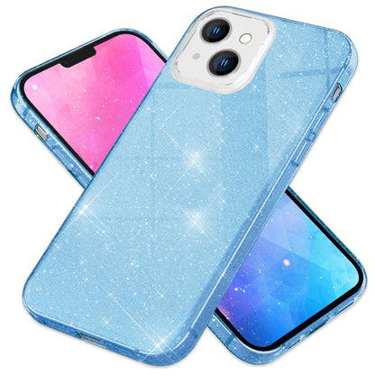 NALIA Glitzerhülle für iPhone 14 – Funkelnder Glitzer-Look & Grip – SHINEPOP (Silikon Case) – Marke aus Berlin