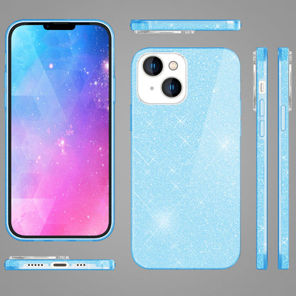 NALIA Glitzerhülle für iPhone 14 Plus – Funkelnder Glitzer-Look & Grip – SHINEPOP (Silikon Case) – Marke aus Berlin