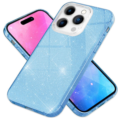NALIA Glitzerhülle für iPhone 14 Pro – Funkelnder Glitzer-Look & Grip – SHINEPOP (Silikon Case) – Marke aus Berlin