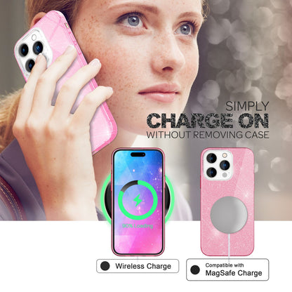 NALIA Glitzerhülle für iPhone 14 Pro Max – Funkelnder Glitzer-Look & Grip – SHINEPOP (Silikon Case) – Marke aus Berlin