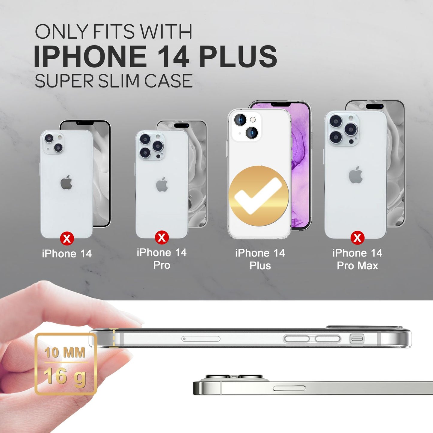 NALIA 360° Hülle für iPhone 14 Plus – Vorne & Hinten Schutz – 360GUARD (Full-Body Case) – Marke aus Berlin