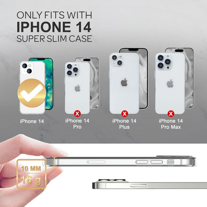 NALIA Transparente Silikonhülle für iPhone 14 – Anti-Gelb & Rutschfest – GLAZE (Handyhülle Kristallklar, Schlank & Stoßfest) – Marke aus Berlin