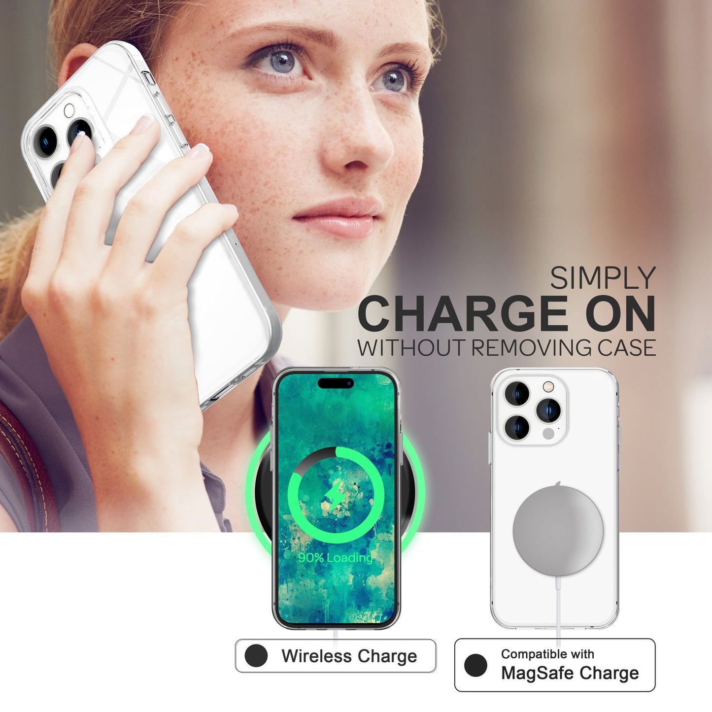 NALIA Transparente Silikonhülle für iPhone 14 Pro – Anti-Gelb & Rutschfest – GLAZE (Handyhülle Kristallklar, Schlank & Stoßfest) – Marke aus Berlin
