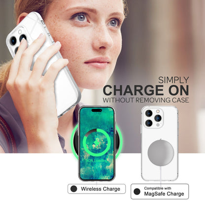 NALIA Transparente Silikonhülle für iPhone 14 Pro – Anti-Gelb & Rutschfest – GLAZE (Handyhülle Kristallklar, Schlank & Stoßfest) – Marke aus Berlin