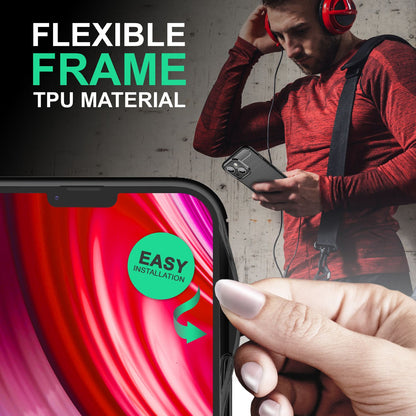 NALIA Silikonhülle für iPhone 14 Plus – Rutschfest & Matt – VORTEX (Gebürstete Optik & Carbon Design) – Marke aus Berlin