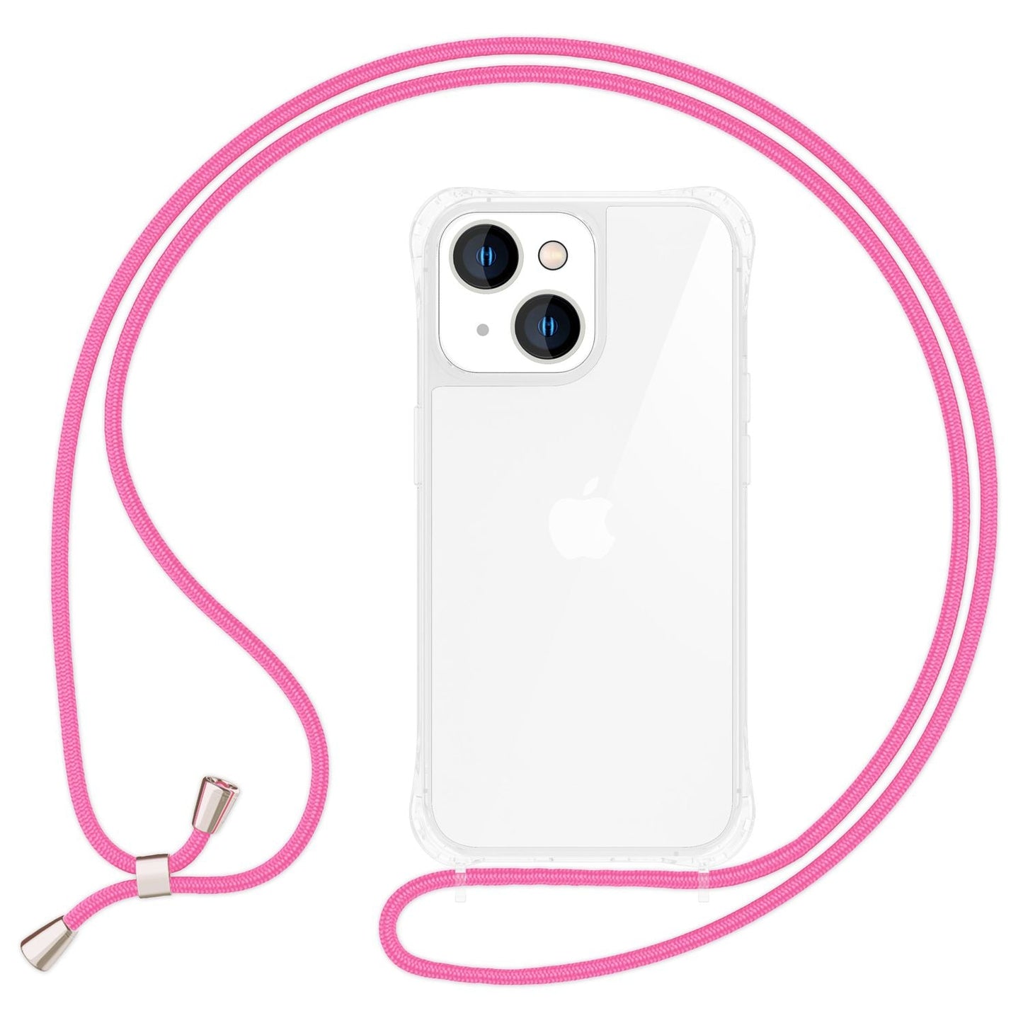 NALIA Handykette für iPhone 14 – Transparentes Hybrid-Case & Band – HANGIT PRO (Anti-Gelb Rückseite & Verstellbar) – Marke aus Berlin