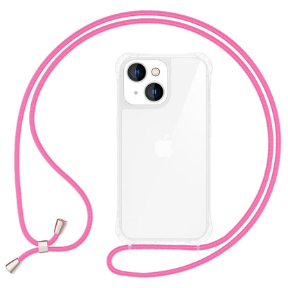 NALIA Handykette für iPhone 14 – Transparentes Hybrid-Case & Band – HANGIT PRO (Anti-Gelb Rückseite & Verstellbar) – Marke aus Berlin