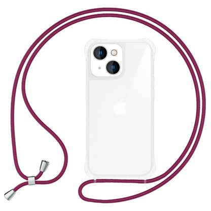 NALIA Handykette für iPhone 14 – Transparentes Hybrid-Case & Band – HANGIT PRO (Anti-Gelb Rückseite & Verstellbar) – Marke aus Berlin