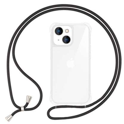 NALIA Handykette für iPhone 14 – Transparentes Hybrid-Case & Band – HANGIT PRO (Anti-Gelb Rückseite & Verstellbar) – Marke aus Berlin