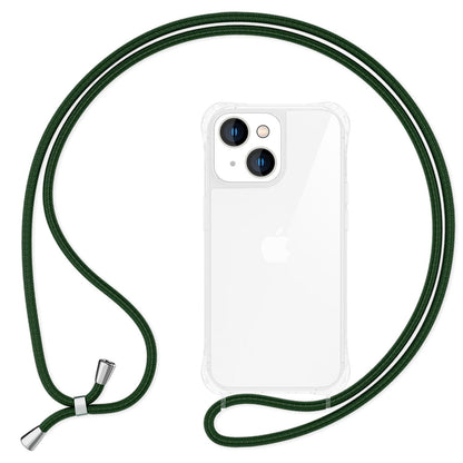 NALIA Handykette für iPhone 14 Plus – Transparentes Hybrid-Case & Band – HANGIT PRO (Anti-Gelb Rückseite & Verstellbar) – Marke aus Berlin
