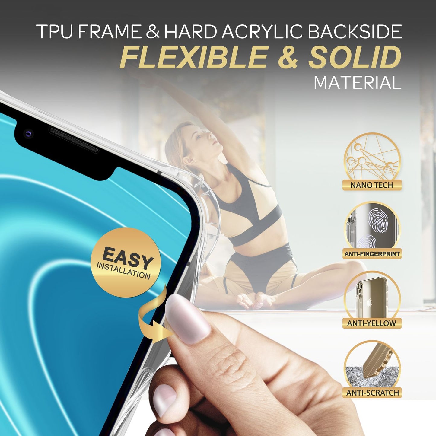NALIA Handykette für iPhone 14 Plus – Transparentes Hybrid-Case & Band – HANGIT PRO (Anti-Gelb Rückseite & Verstellbar) – Marke aus Berlin
