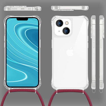 NALIA Handykette für iPhone 14 Plus – Transparentes Hybrid-Case & Band – HANGIT PRO (Anti-Gelb Rückseite & Verstellbar) – Marke aus Berlin