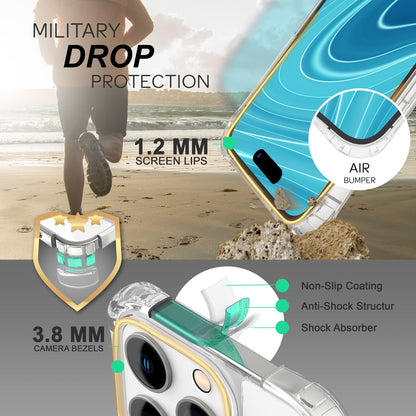 NALIA Handykette für iPhone 14 Pro – Transparentes Hybrid-Case & Band – HANGIT PRO (Anti-Gelb Rückseite & Verstellbar) – Marke aus Berlin