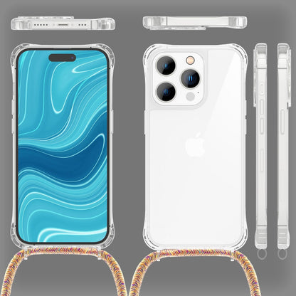 NALIA Handykette für iPhone 14 Pro – Transparentes Hybrid-Case & Band – HANGIT PRO (Anti-Gelb Rückseite & Verstellbar) – Marke aus Berlin