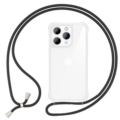 NALIA Handykette für iPhone 14 Pro Max – Transparentes Hybrid-Case & Band – HANGIT PRO (Anti-Gelb Rückseite & Verstellbar) – Marke aus Berlin
