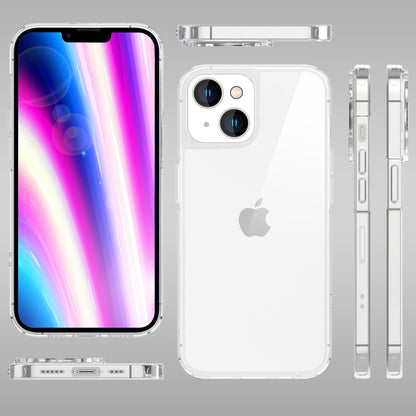 NALIA Transparente Hülle für iPhone 14 Plus – Anti-Gelb & Stoßfest – BLYSS (Rückseite in Glas-Optik) – Marke aus Berlin