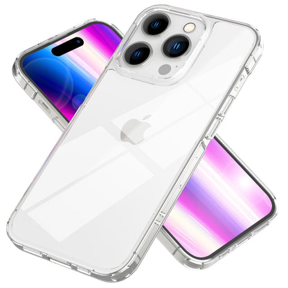 NALIA Transparente Hülle für iPhone 14 Pro – Anti-Gelb & Stoßfest – BLYSS (Rückseite in Glas-Optik) – Marke aus Berlin