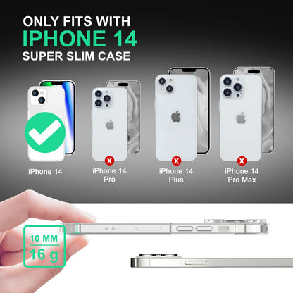 NALIA Matt-Transparentes Case für iPhone 14 – Milchglas-Optik & Anti-Fingerprint – NYTE (Stoßfest, Harte Rückseite & Silikon Bumper) – Marke aus Berlin