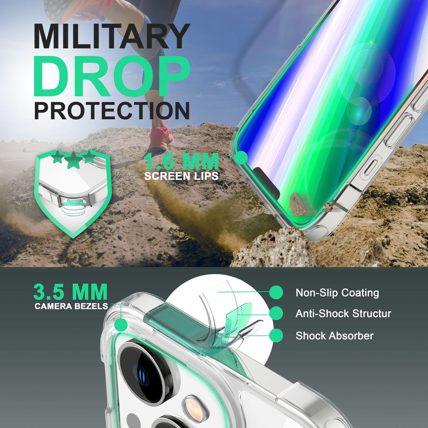 NALIA Matt-Transparentes Case für iPhone 14 Plus – Milchglas-Optik & Anti-Fingerprint – NYTE (Stoßfest, Harte Rückseite & Silikon Bumper) – Marke aus Berlin