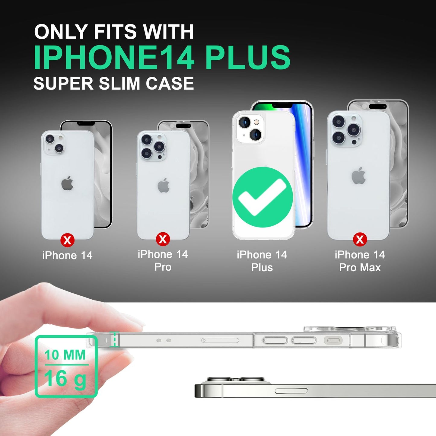 NALIA Matt-Transparentes Case für iPhone 14 Plus – Milchglas-Optik & Anti-Fingerprint – NYTE (Stoßfest, Harte Rückseite & Silikon Bumper) – Marke aus Berlin