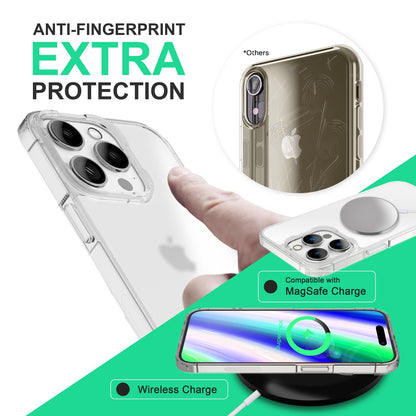 NALIA Matt-Transparentes Case für iPhone 14 Pro – Milchglas-Optik & Anti-Fingerprint – NYTE (Stoßfest, Harte Rückseite & Silikon Bumper) – Marke aus Berlin