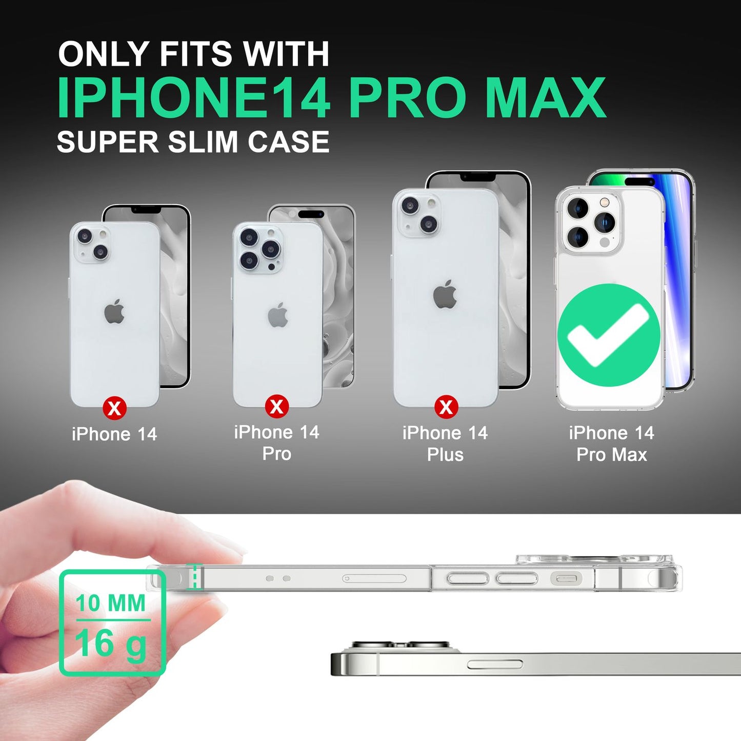 NALIA Matt-Transparentes Case für iPhone 14 Pro Max – Milchglas-Optik & Anti-Fingerprint – NYTE (Stoßfest, Harte Rückseite & Silikon Bumper) – Marke aus Berlin
