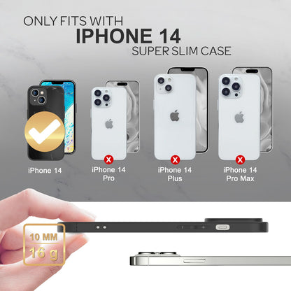 NALIA Marmor Glas Case für iPhone 14 – Robustes 9H Echtglas – MARBELLE (Silikon Bumper & Grip) – Marke aus Berlin
