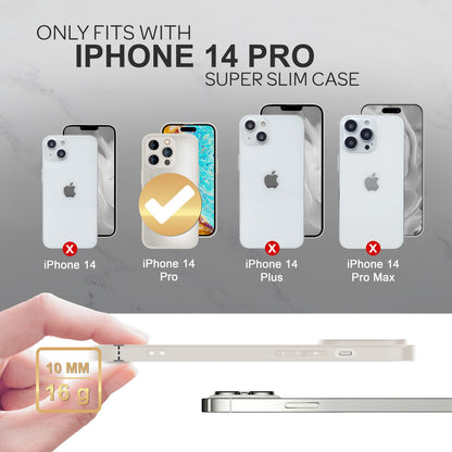 NALIA Marmor Glas Case für iPhone 14 Pro – Robustes 9H Echtglas – MARBELLE (Silikon Bumper & Grip) – Marke aus Berlin
