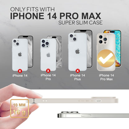 NALIA Marmor Glas Case für iPhone 14 Pro Max – Robustes 9H Echtglas – MARBELLE (Silikon Bumper & Grip) – Marke aus Berlin