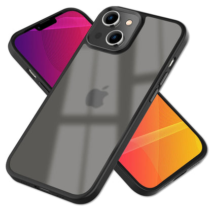 NALIA Matte Hülle für iPhone 14 Plus – Kein Vergilben & Anti-Fingerabdruck – SUMMIT (Semi-Transparent & Schwarzer Rahmen) – Marke aus Berlin