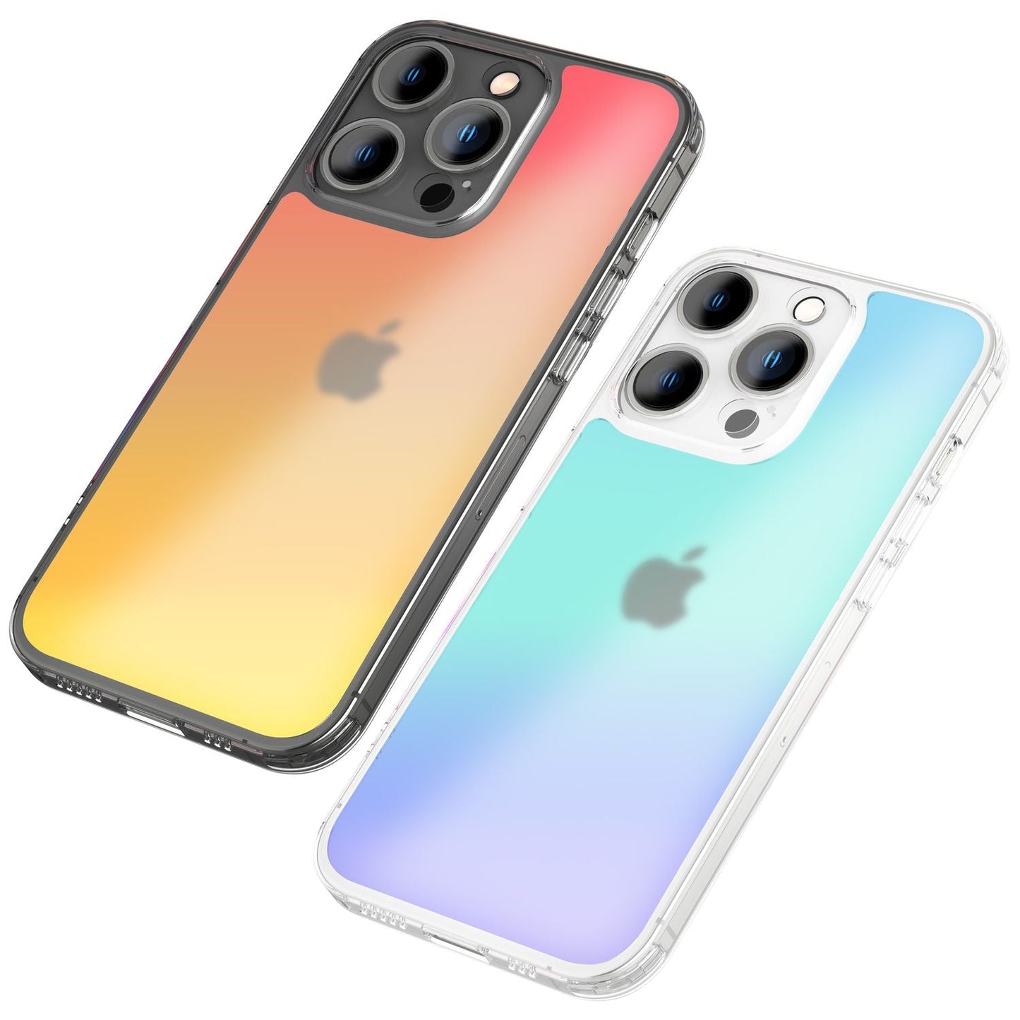 NALIA Farb-Wechsel Handyhülle kompatibel mit iPhone 14 Pro Max Hülle, Durchscheinend Farbspiel Glänzend Anti-Gelb Robust, Robuste Rückseite & Silikon-Rand, Kamera-Schutz Staubschutz