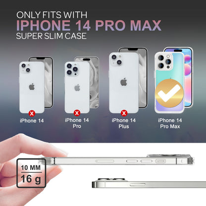 NALIA Farb-Wechsel Handyhülle kompatibel mit iPhone 14 Pro Max Hülle, Durchscheinend Farbspiel Glänzend Anti-Gelb Robust, Robuste Rückseite & Silikon-Rand, Kamera-Schutz Staubschutz