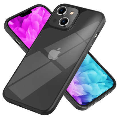 NALIA Handyhülle für iPhone 14 Plus – Transparentes Hardcase & Schwarzer Bumper – PROVA (Vergilbungsfrei & Stoßfest) – Marke aus Berlin